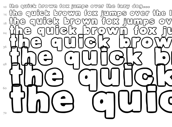 DJB Belly Button-Outtie font waterfall